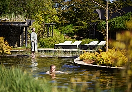 Van der Valk Resort Linstow | Sauna with an outdoor pool